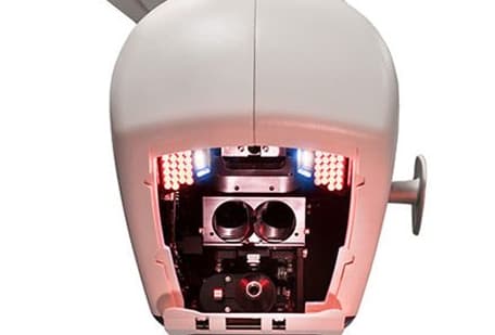 Close-up view of ARTAS system's micron-level accuracy in follicle analysis at HAIRMD Englewood